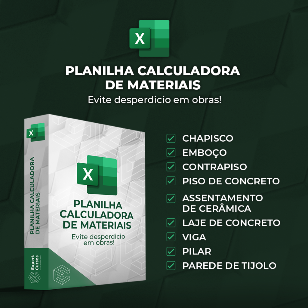 Planilha Calculadora De Materiais Compras Top Digital 5389